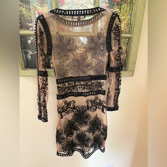 For Love & Lemons Desert Night Black Lace Dress - Picture 4 of 5